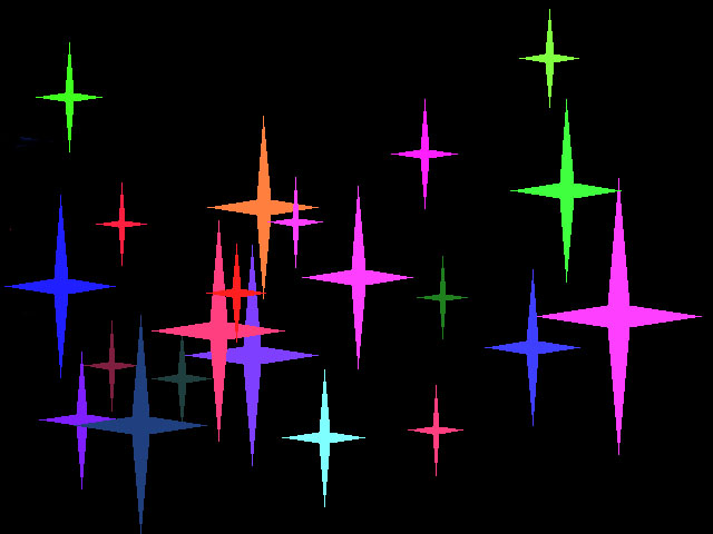 Colored Night Stars