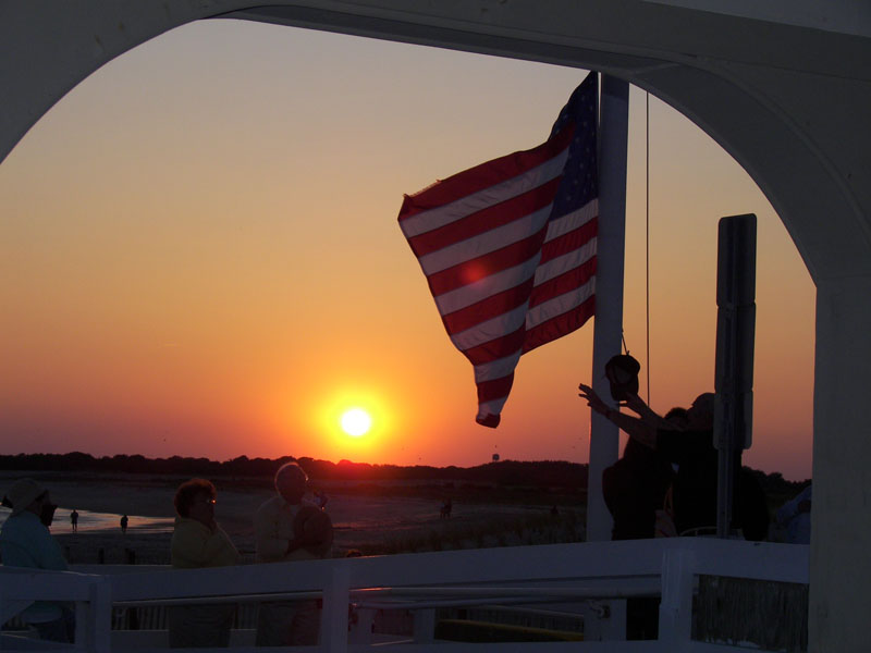 Flag Ceremony in Cape May, NJ